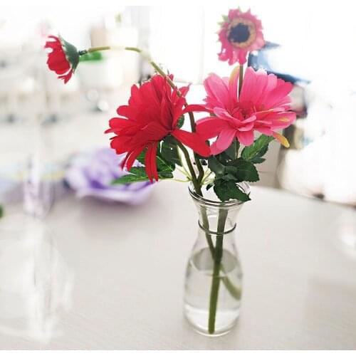 7pcs Artificial Flowers Home Soft Install Flower Gerbera Fake Flowers Flower A Bud Arrangement Simulation Flower Chrysanthemum