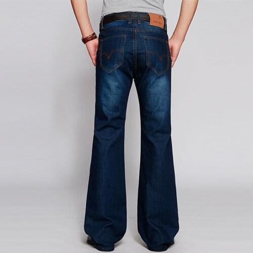 21 Spring and Autumn Mens High Waist New Loose Horn Jeans Korean Version
