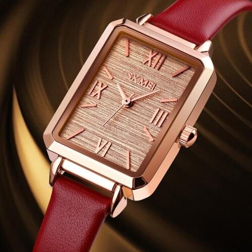 SKMEI Fashion ladies watch luxury brand leather quartz ladies watch waterproof business ladies watch Relogio Feminino
