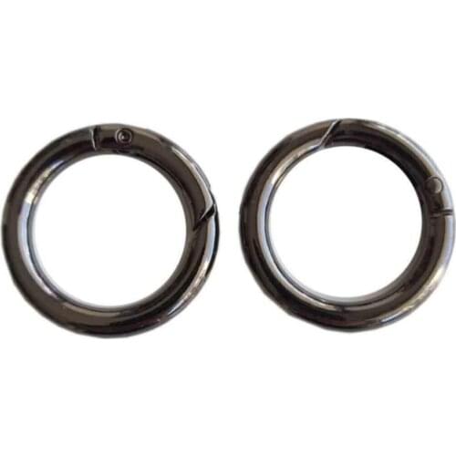 Dual 2.5 Cm Smoked Snap Ring For Mesh Bag