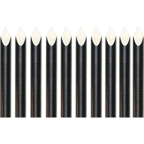 HUHAO 10pcs 3.175mm Dia., 60 Angle, 0.2mm Tip, 3 Edge Carbide Woodworking Tools, Engraving Bits for CNC Router Machine