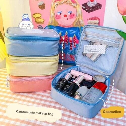 Ins Style Cute Portable Polyester Storage Bag Large Capacity Multifunctional Cosmetic Sundries Travel Storage Bag Students