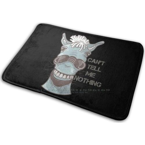 Horse Cartoon. Can’t Tell Me Nothing. Mat Rug Carpet Anti-Slip Bedroom Entrance Door Mat Animal Horse Keep Smiling Equestrian