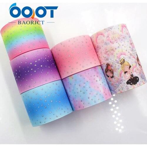 OOOT BAORJCT I-181123-278,38mm,10yards flash Ribbons Thermal transfer Printed grosgrain,Gift wrapping DIY handmade materials