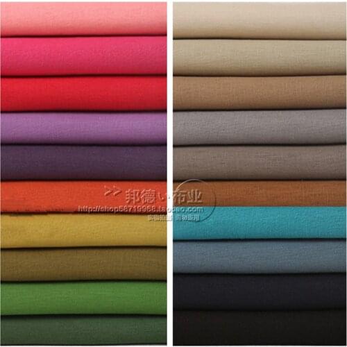 1 meter linen fabric for sewing solid cotton material zakka patchwork fabric tecido soft fine table cloth curtain dress handmade