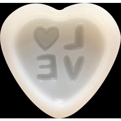 DIY Handmade Soap Tool Mousse Mould Soap Chocolate Love LOVE Letter Three-dimensional 3D Heart Cake Mould