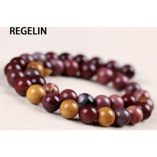 REGELIN Free Shipping Natural Stone Mookaite Round Beads Strand 4mm 6mm 8mm 10mm 12mm Pick Size For Jewelry Making