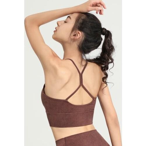 Nylon Crop Tops Women Fitness Yoga Bra X-Cross Sexy Back Sports Running Bras Gym Breathable Underwear