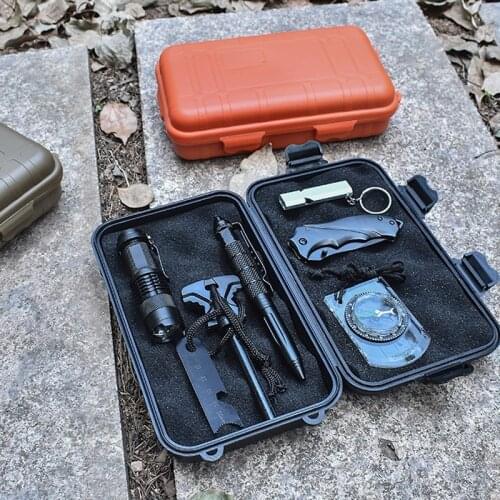 Plastic Outdoor Sealed Box Shockproof Bins Waterproof Box Travel Storage Kit Survival Case Valuables Electronic Gadget Container