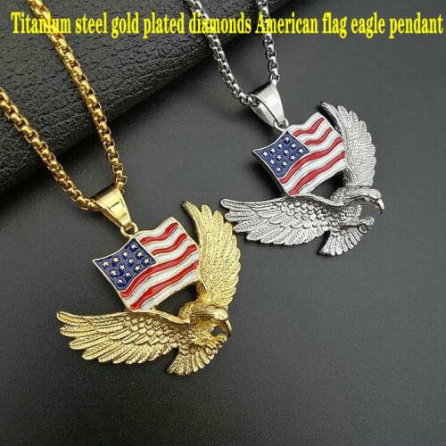 Stainless Steel American Eagle Pendant American flag eagle pendant Eagle pendant
