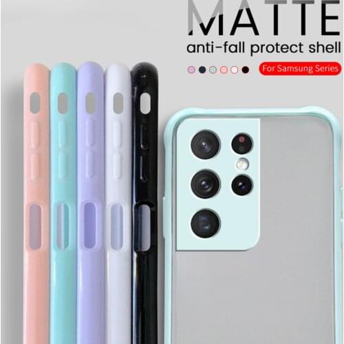 Shockproof Matte Silicon Phone Case For Samsung Galaxy S21 Ultra S 21 plus S20plus S20Ultra S20 Note 20 Ultra 20Ultra Back Cover