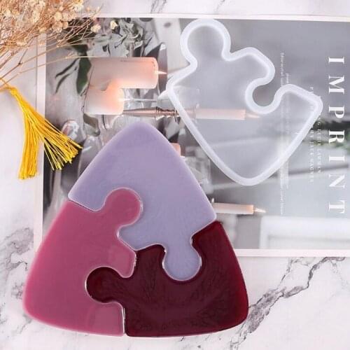 Transparent silicone mold resin decoration process For DIY Geometric coaster mold epoxy resin mold for jewelry