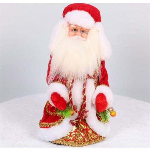 Russian Musical Santa Claus Christmas Home Decoration Creative 12 Inch Electric Talking Singing Doll Stuffed Toys for Children