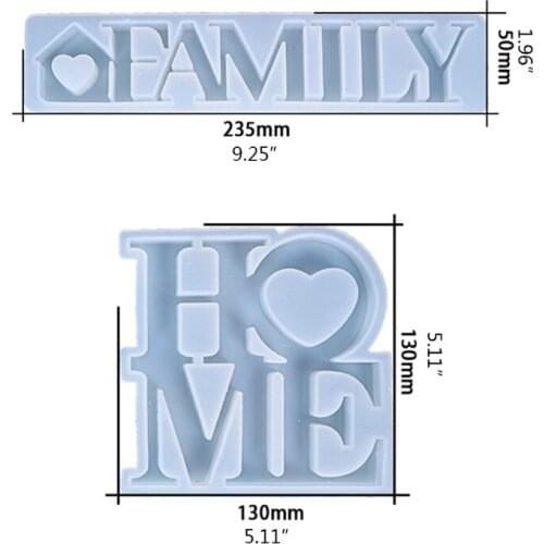 English Letter Silicone Mold Jewelry Epoxy Resin Casting Jewelry Tool Making Resin Diy Craft Home Decoration