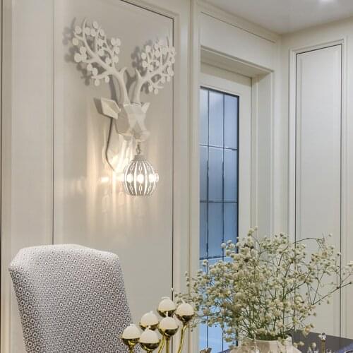 Nordic Zhaocai Decoration Antler Wall Lamp Applique Murale Luminaire Moderne Stair Light Living Room Decoration Wall lights