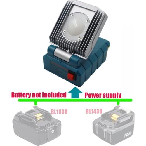 10W 1000LM 18V LED Lamp Work Lamp For Makita BL1830 BL1860 BL1430(NO Battery,NO Charger)Lithium Battery Outdoor Tools Work Light