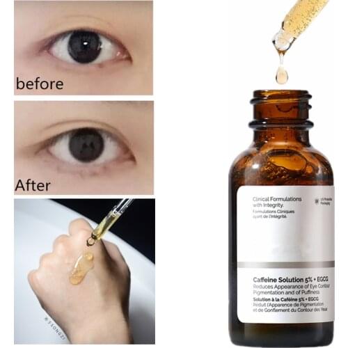 Eye Care Caffeine Solution 5% + EGCG 5% Eye Serum Remove Eye Bags And Puffiness Dark Circles Firm Lifting Anti-oxidation Essence