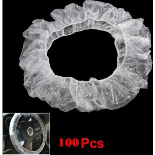Universal 100pcs Car Steering Wheel Cover For Disposable Plastic Covers New