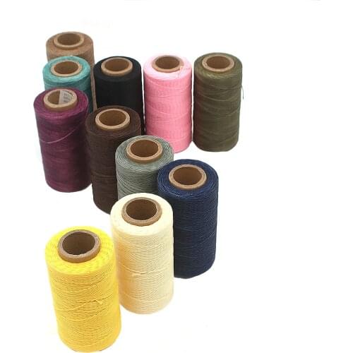 1mm 260m Sewing Wax line Sewing Threads Hand Wear-resistant Stitching Flat Leather Wax Thread Craft Tool for DIY Wax Line