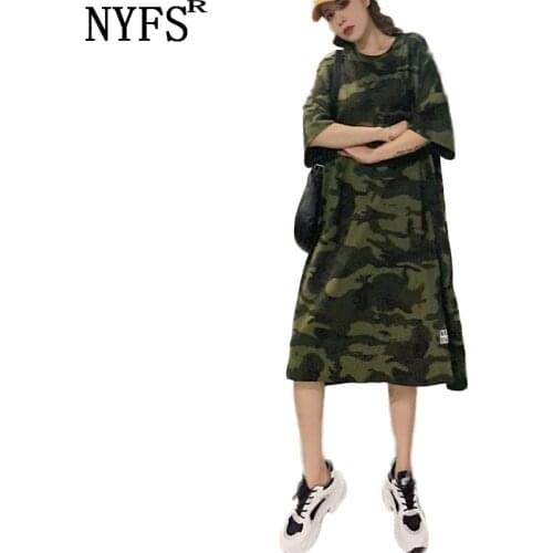 NYFS 2021 Korean New Woman Dress Summer Fashion Loose Cotton Long Dress Vestidos Robe femme ete Elbise Dresses