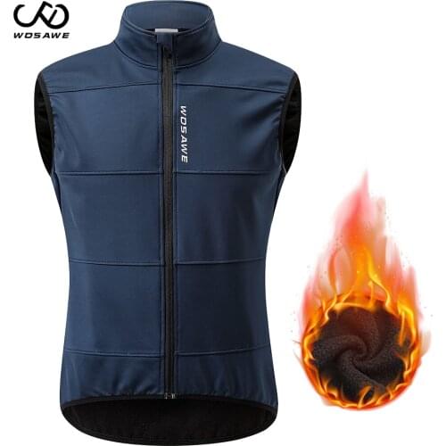 WOSAWE Cycling Vest Keep Warm Windproof Waterproof Running MTB Bike Bicycle Cycling Sleeveless Jacket short Bicycle chothes