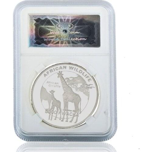 2015 African Wildlife Giraffe Commemorative Silver Challenge Coins Collectibles W/ Acrylic Case