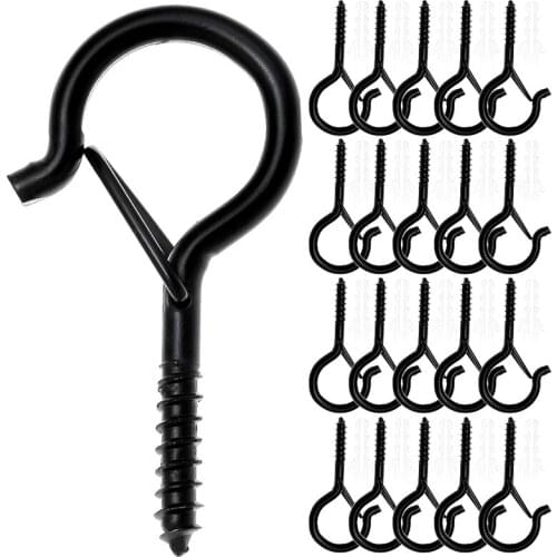 40Pack Hooks,Wall Mount Ceiling Screw Hook,String Lights Hanger Hooks,Easy Release,Outdoor Wire and Decoration Hanging