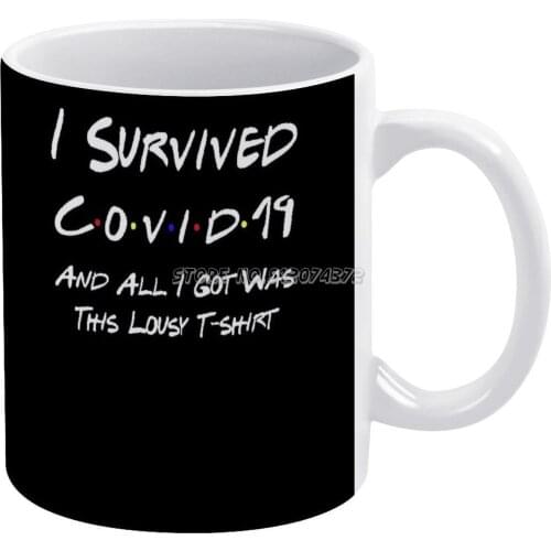 Co V _ Id 19 Surviv Or Shirt Against The T Shir Coffee Mugs 330ml Creative Travel Mug and Cup Office Drinkware Mugs Tazza Co V _