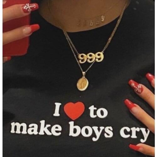 Colored I love to make boy cry T-Shirt funny 100% Cotton graphic tumblr hipster Fashion women unisex quote casual tshirt top tee