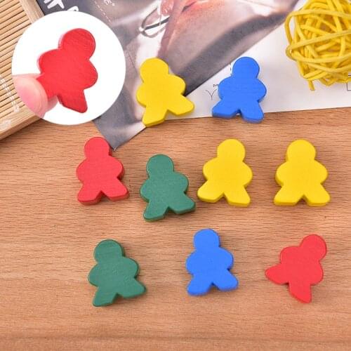 Wooden Chess Standard Size For Meeple Carcassonne 30 Pieces Board Game Accessories 2.1cm*1.8cm*1.1cm