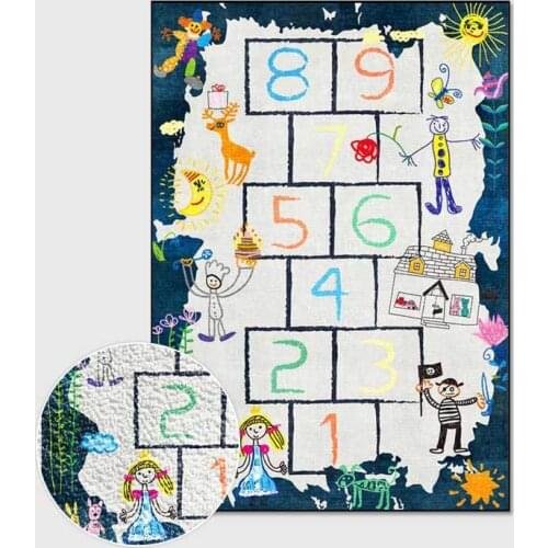 Kids Playing Games Carpets Puzzles Children play Area Carpet Cartoons Child Room Crawling Floor Mat Baby Non-Slip Gamer Area Rug