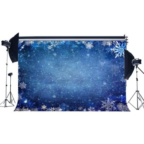 Photography Backdrop Snowflakes Bokeh Halos Merry Christmas Xmas Backdrops Seamless Kids Girl Adults Happy New Year Background
