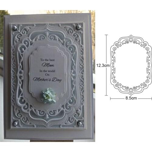 Classic Rectangle Carved Decor Metal Cutting Dies for DIY Scrapbooking Album Paper Cards Decor Crafts Embossing Die Cuts 2020