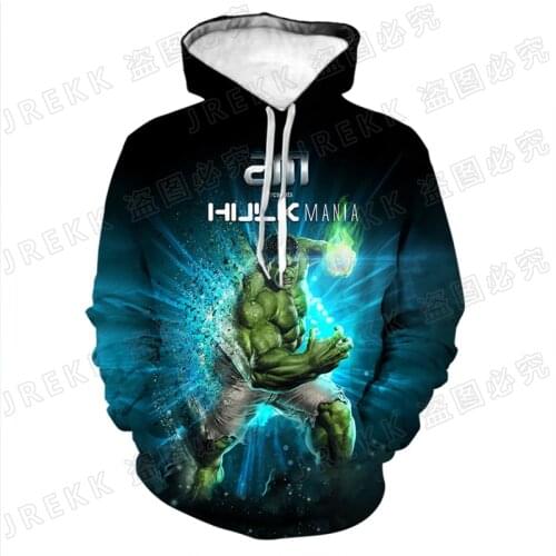 Cool Marvel Hulk Sweatshirts Pullover 3D Print Men Women Children Fashion Hoodies Streetwear Boy Girl Kids Casual Tops Clothing