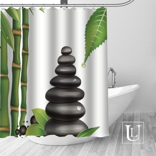 Best Nice Custom stone Shower Curtain Personalized pattern Bath Curtain Waterproof Fabric For Bathroom more size