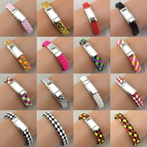 Hot Fashion Jewelry Leather Magnetic Bracelets & Bangles For Women And Men