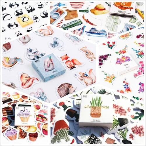 45pcs/box Still Life Totem Memo Stickers Pack Posted It Kawaii Planner Scrapbooking Stickers Stationery School Supplies Escolar