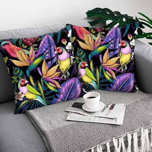 Cactus Monstera Cushion Cover Tropical Leaf pillowcase Abstract flower Decorative Pillow Sofa Pillowcase Cushions Pillowcover