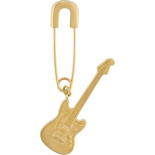 Rongho new design Metal guitarra Pins dangle earrings for women encordada earring pendant Hiphop jewelry Party show accessories