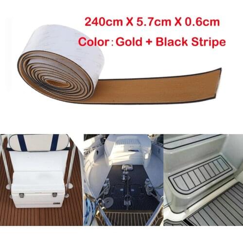 Deluxe 94''x2'' Marine Yacht Flooring Faux Teak EVA Foam Boat Decking Sheet