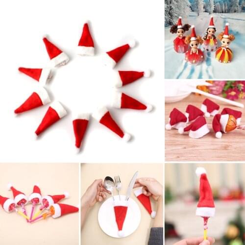 Christmas Pack Cap Hat Hot SetChristmas Hat Bottle Hat Storage Covering Christmas Hot Candy Tool Decorative Bag Supply