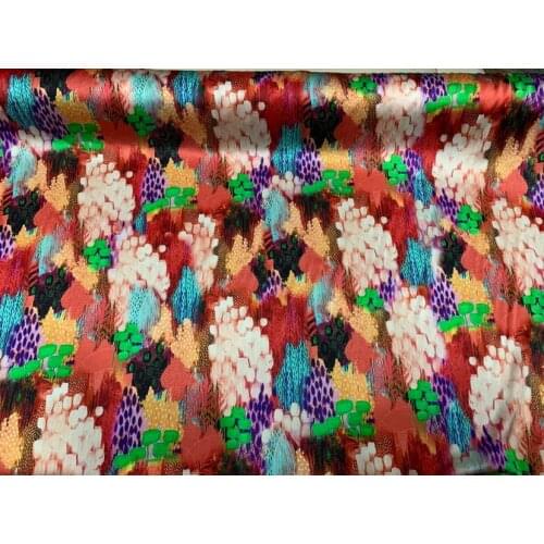 Japanese Ancient Printed Silk Fabric Mulberry Silk Stretch Satin Fashion Cheongsam Dress Silk Scarf Fabric