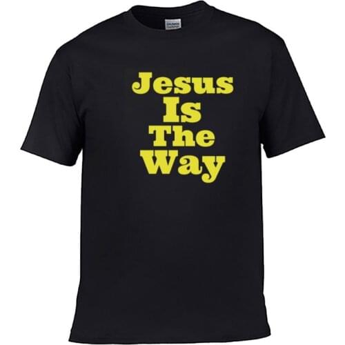 Special offer in 2021 Jesus is Christian road prayer mens cotton T-shirt summer casual fashion short sleeve