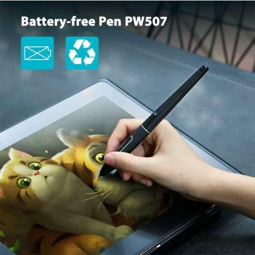 H7JA Battery-free Stylus Pen with Two Express Keys PW507 For-HUION Digital Graphics Tablets Kamvas Pro 12/Pro 13/Pro 16/16/20