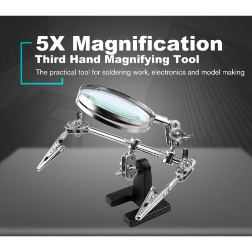 Led Magnifier +Electric Soldering Iron Stand Holder Welding Metal Support Station Soldering Iron Frame Tools