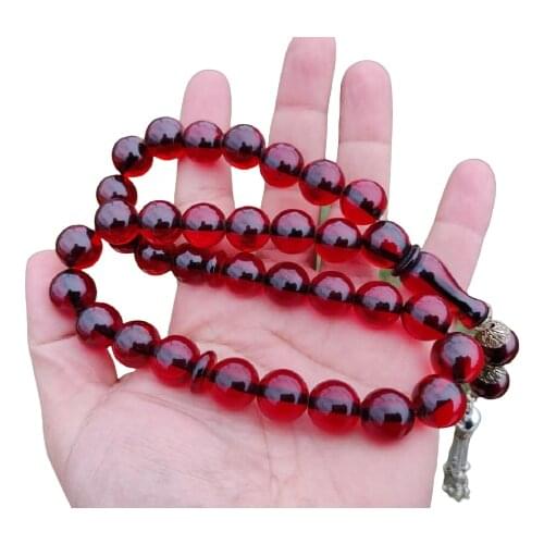 Tasbih Ottoman Faturan German Cherry Amber Sandalous Misbaha Rosary Free Shipping #12E