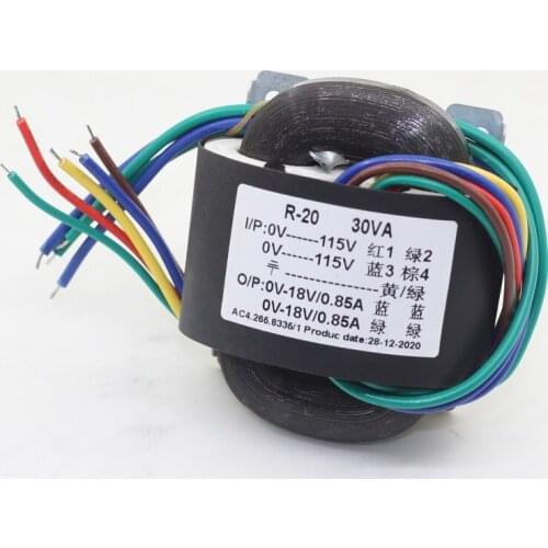 R Type Transformer Dual 6V 9V 15V 18V 24V 30W Transformer