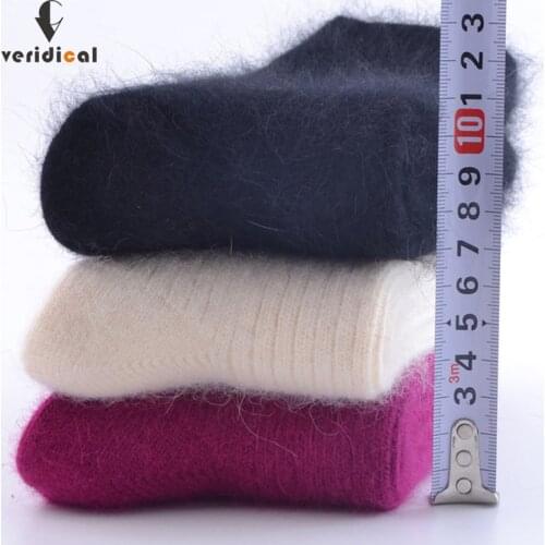 VERIDICAL 2020New High Quality Thick Socks Rabbit wool 5 pairs/lot woman Socks Classic Business Winter Sock For woman Long sock
