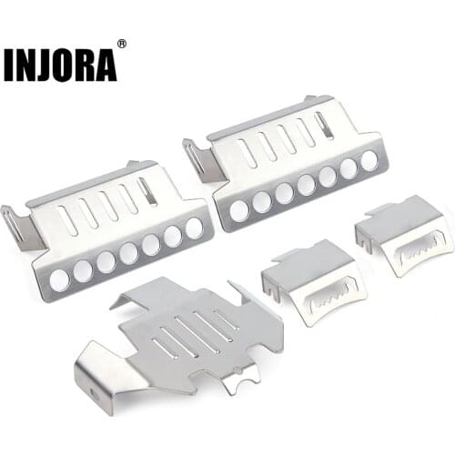 INJORA Metal Axle Protector Chassis Armor Plate for 1/10 RC Crawler Traxxas TRX4 Trx-4 Upgrade Part