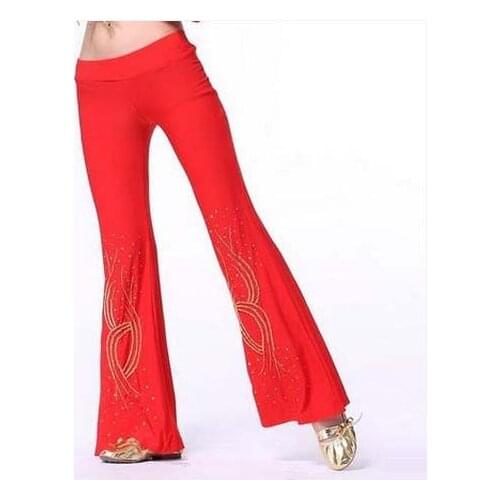 New belly dance costumes senior sexy crystal cotton embroidery belly dance pants for women belly dance trousers